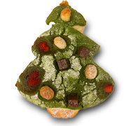 ミルクと抹茶のクリスマスツリーパン