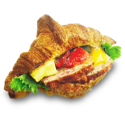 厚切りハムの夏野菜クロワッサン